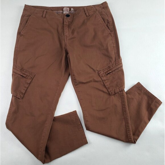 Sundance Pants - Sundance Katrina Cargo Pant Womens 8 Petite Brown Utility Taper Casual Cotton